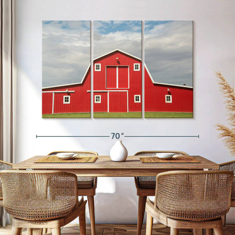 Freshly Painted Barn, 42" H x 65" W