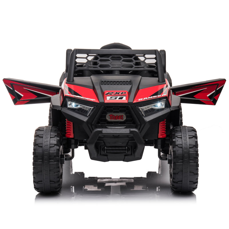 12V Black and Red Kids Off-Road UTV Ride-On