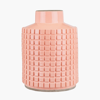 Wynn 28.5Cm Ceramic Square Patterned Table Vase