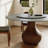 Ikerne 5Pcs Gray Dining Table Chairs Set With Lazy Susan-916999562