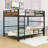 Metal Bunk Bed With Raised Security Fence-542903527-542903512