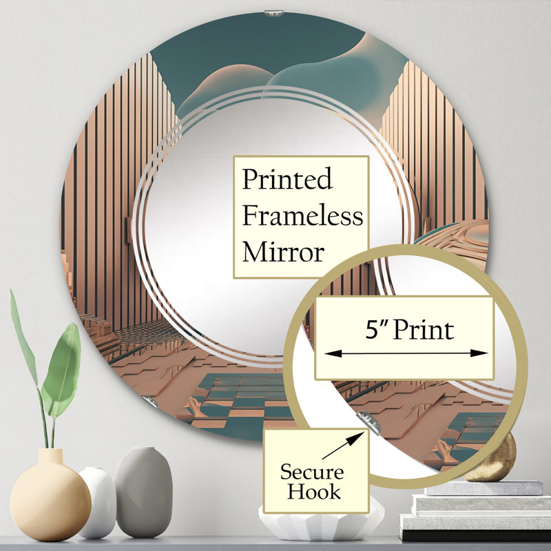 Vevat - Miroir mural moderne rond, 24 po x 24 po