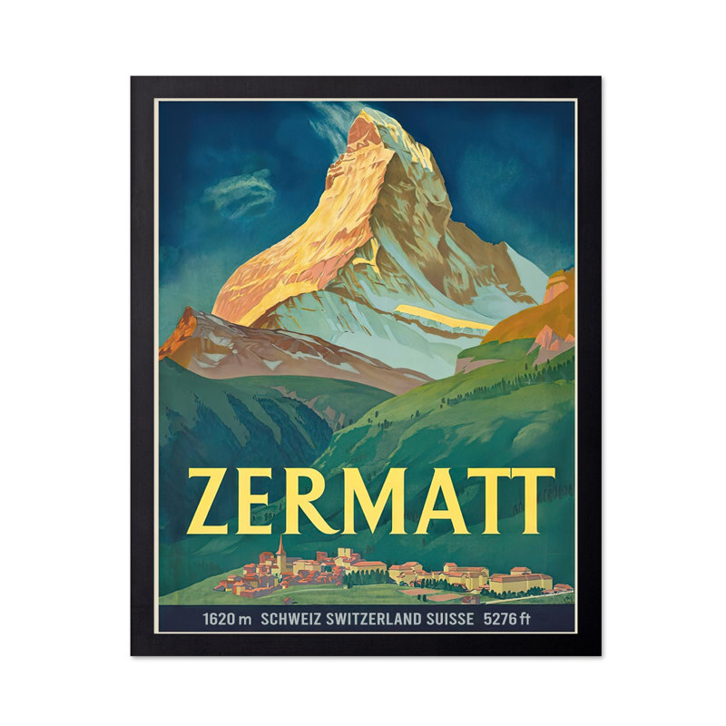 Zermatt, Sans cadre, Affiche, H 12 po x l 16 po