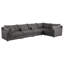 Canapé modulaire noir 5 pièces