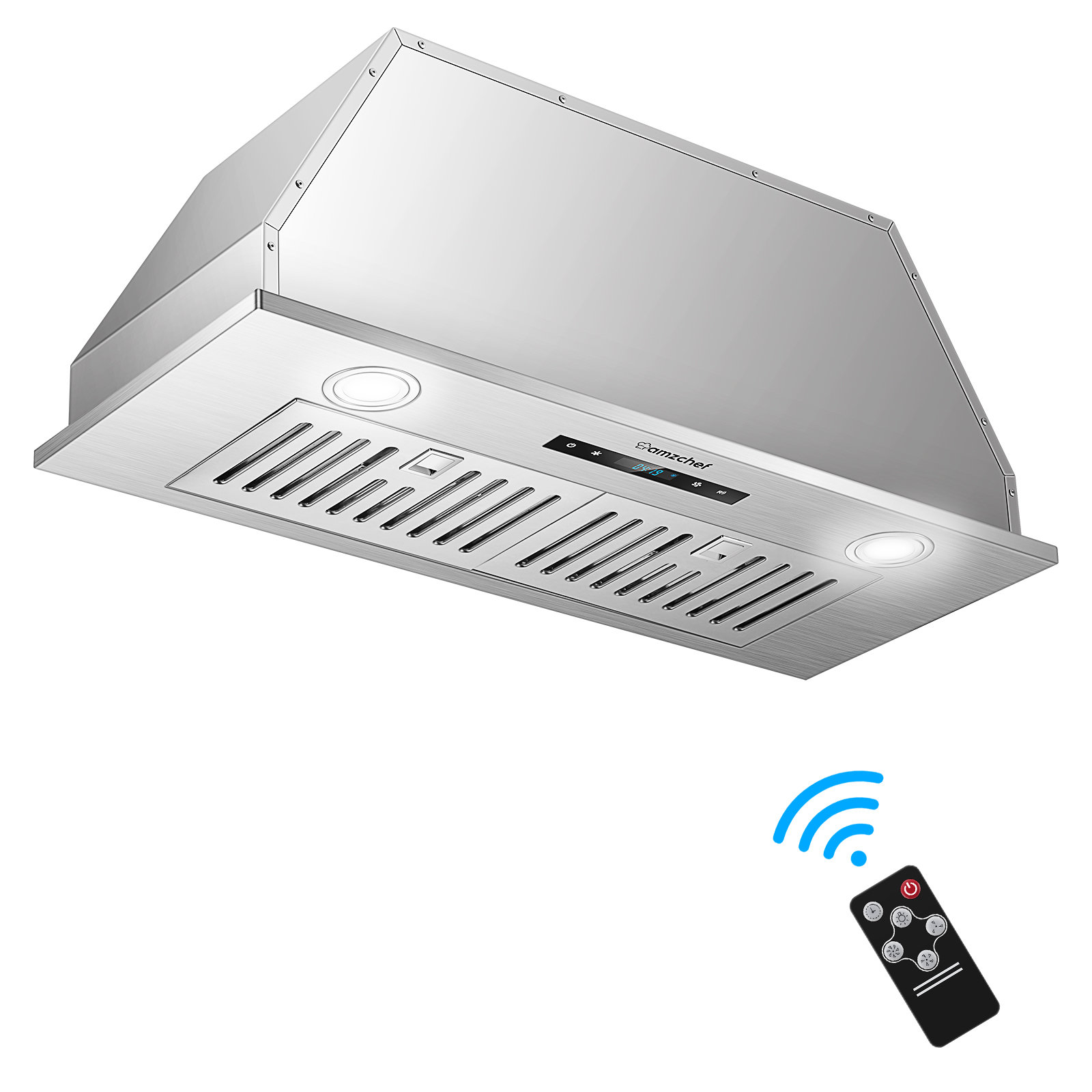 AMZCHEF 30" 900 Ducted (Vented) Under Range Hood with Baffle