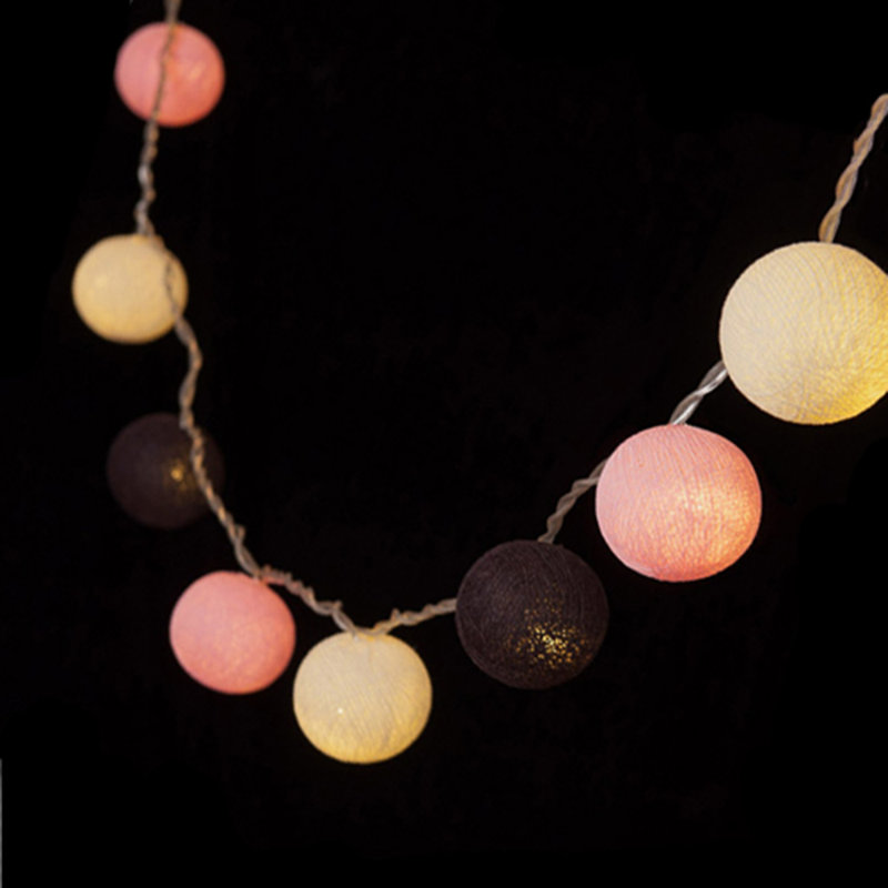 Misti LED Cotton Ball String Light, 20 Lamps - 5 Metre Long