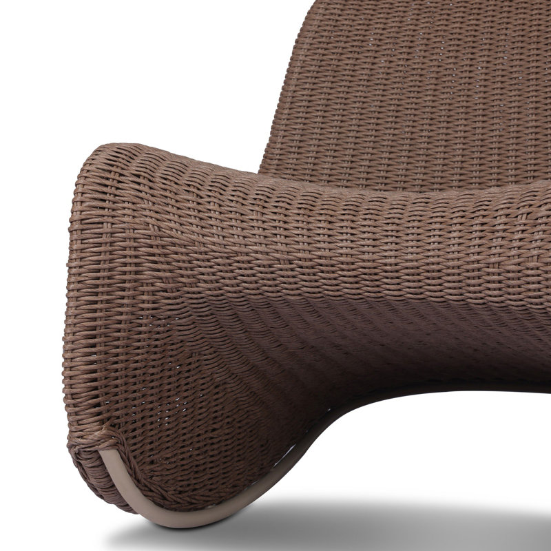 Chaise de patio Daughtery, Tissage tanné
