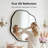 Irregular Wall Mirror, Modern Asymmetrical Metal Frame Mirror, HD Glass for Living Room, Bedroom, Bathroom – Black, 25"x28"-839179260-839179263