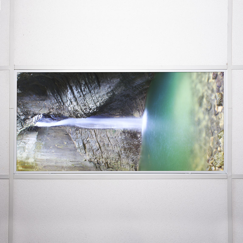 Waterfall Classroom Fluorescent Light Covers for Ceiling Lights - For 2x4 Fixture - by Octo Lights