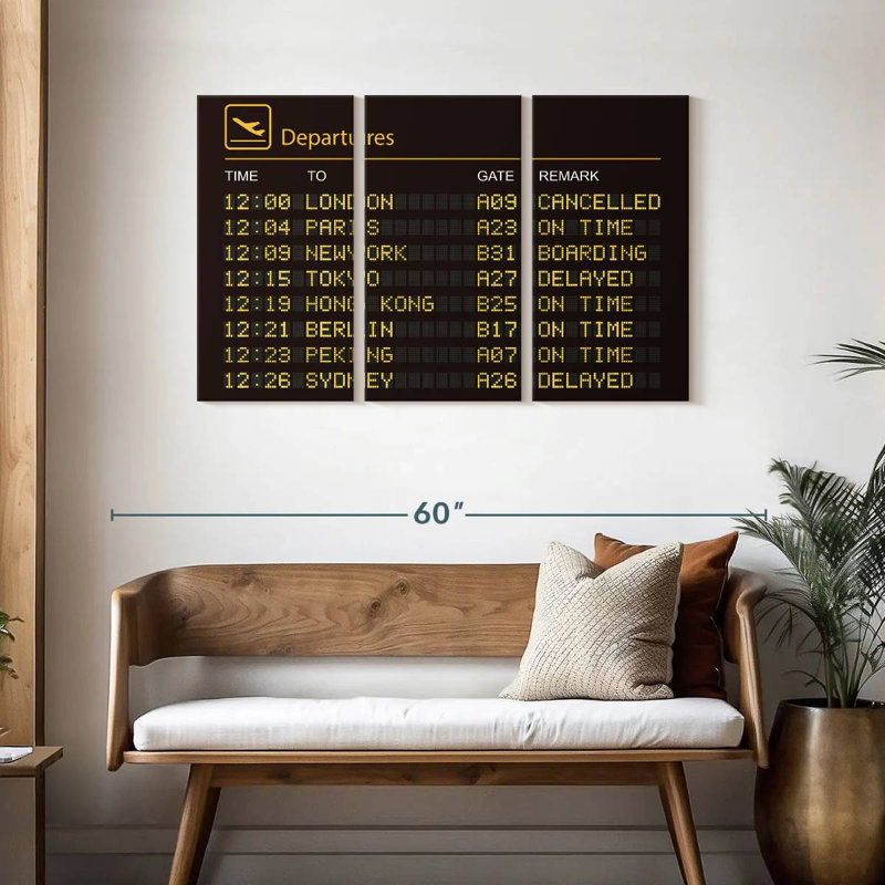 Ensemble de voyage sur toile 3 pièces, H 28 po x l 45 po x P 1,25 po