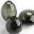 Cecile 3-Piece Hand-Blown Glass Vase Set (Black)-239280857