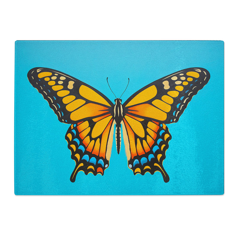 Butterfly Minimalism No.3  Glass Chopping Board