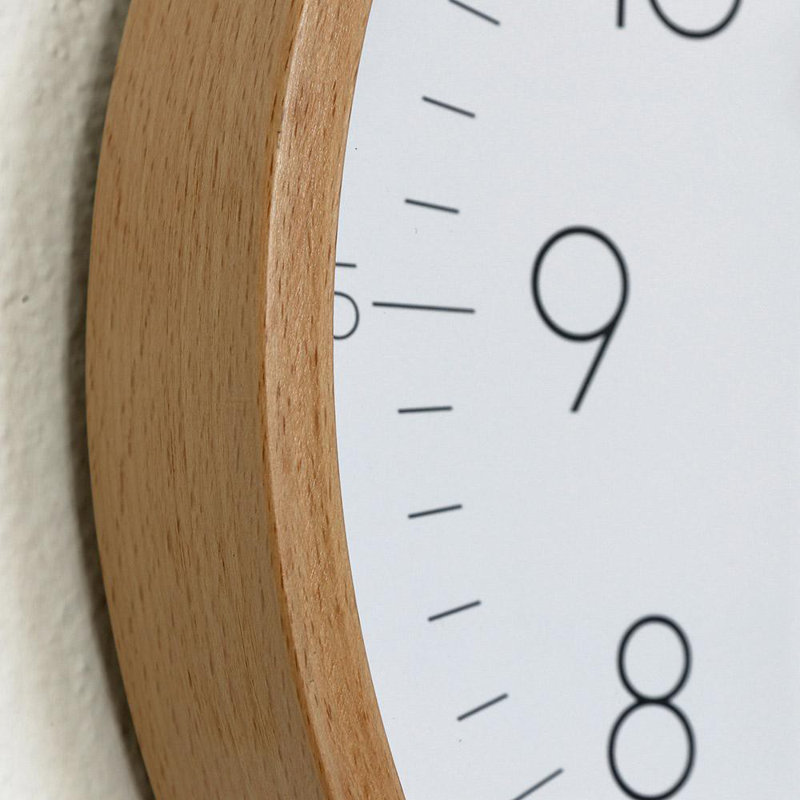 Wood Wall Clock, White