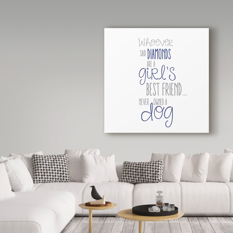 Keishawna «Best Friend», art textuel sur toile tendue, H 14 po x l 14 po