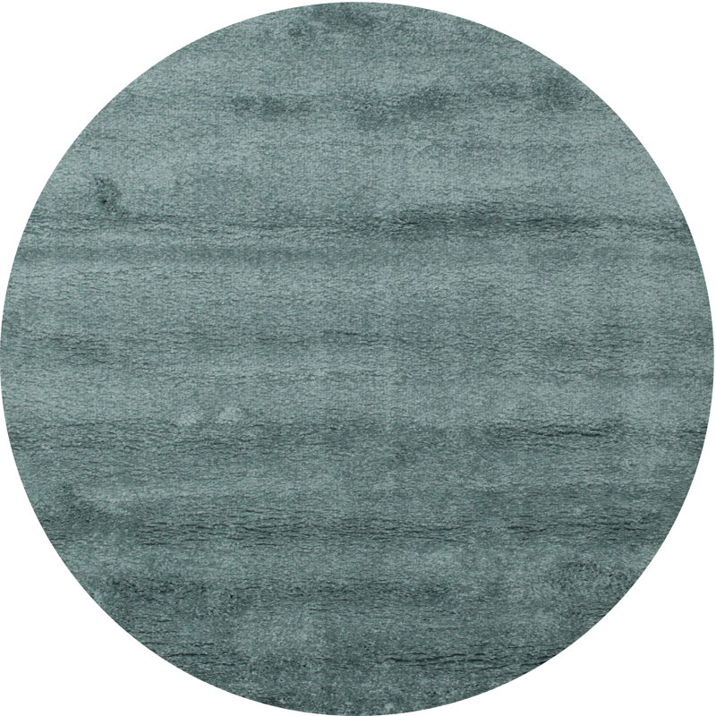 Tapis de zone vert contemporaine, Rond 5 pi