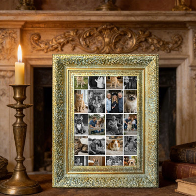 8" x 10" Antique Gold 1PC Photo Frame for Holiday Gifting Picture Frame