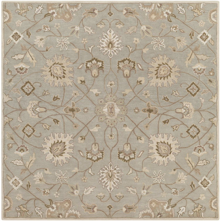 BuckHill Hand Tufted Wool Floral Indoor Rug