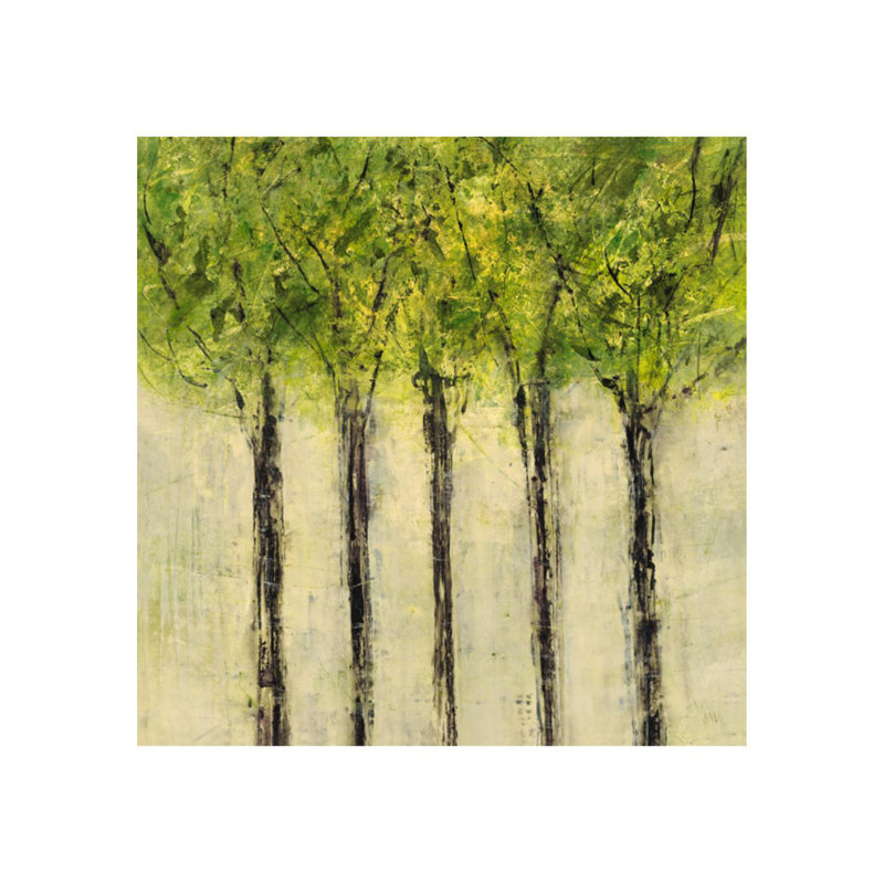 Spring Green II Print, 36" H x 36" W x 1.5" D, Hand Embellishment Texture 