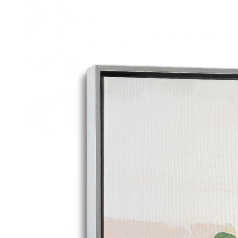 Ensemble de 2 pastel sauvage, H 25 po x l 50 po, Cadre flottant en chrome poli