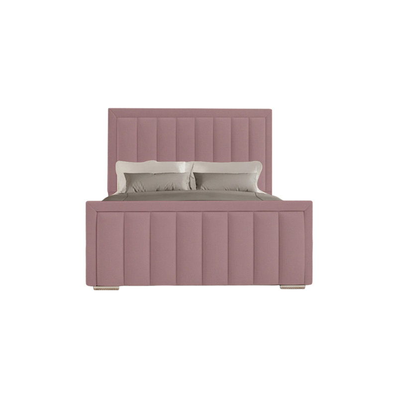 Yatton Upholstered Bed, Double (4'6), Lilac