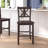 Commercial Grade Solid Wood Modern Farmhouse Cross Back Dining Stool with Footrest-236123757-236123762
