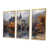 Toile avec cadre flottant or