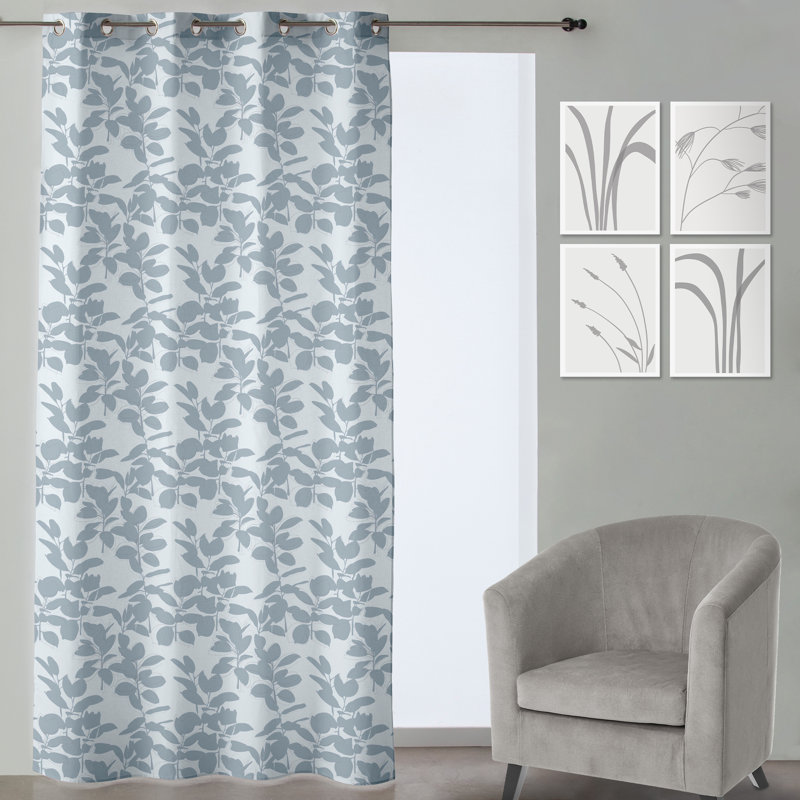 Dez Cotton Blend Semi Sheer Curtain Single Panel