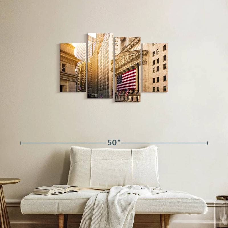Drapeau américain Harpa Wall Street, H 22 po x l 36 po