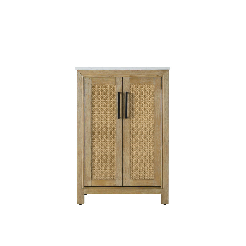Meuble-lavabo simple 24 po, Lin chêne