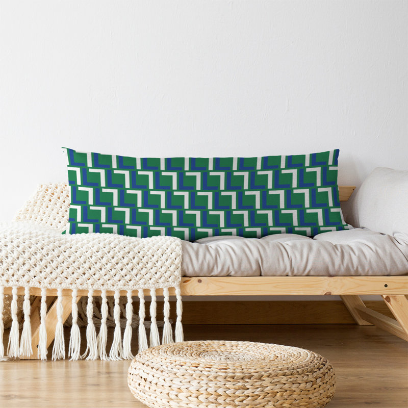 Polyester Medium Pillow, Polyester, Blue/White/Green