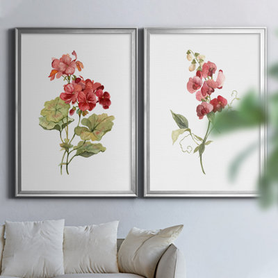" Scarlet Geranium " 2 - Pieces