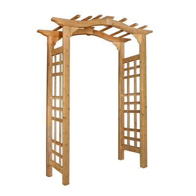 47'' W x 18'' D Solid Wood Arbor in Brown