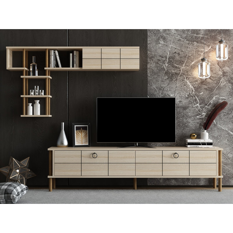 Donesia Unfinished TV Stand for TVs up to 75"