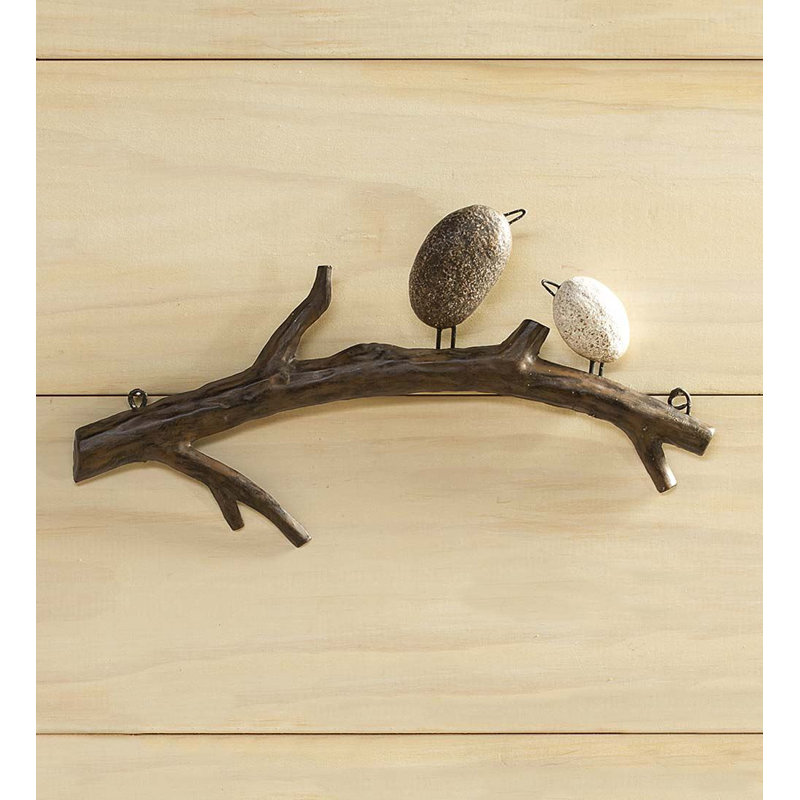 Deux oiseaux sur une branche, art mural