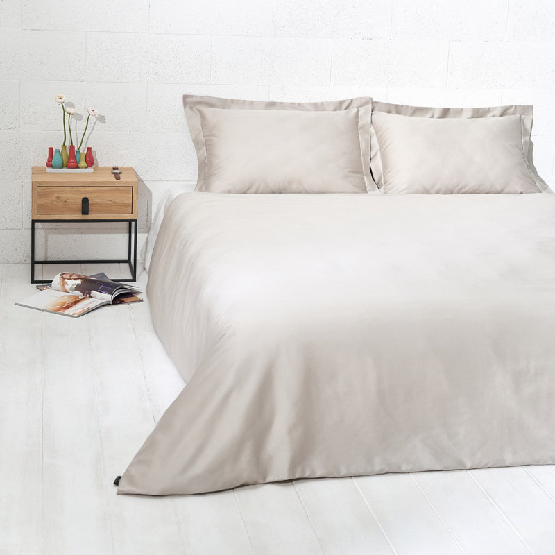 Olathe Solid Colour Duvet Cover Set with Pillowcases, 220 x 240cm Duvet Cover
