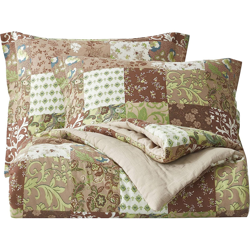 Queen Brown Cotton Down Alternative Bohemian Comforter Set