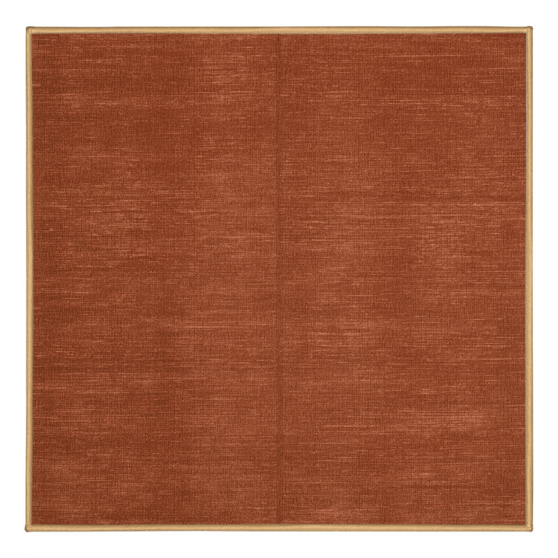 Tapis brun uni lavable à la machine, Carré 3 pi