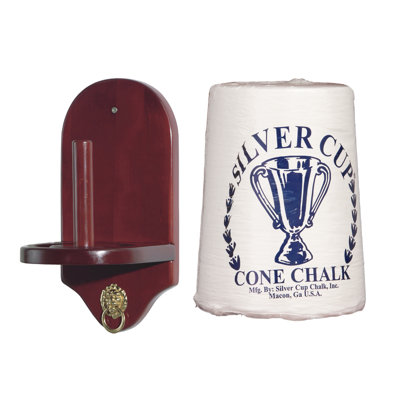 Silver Cup Billiard Cone Chalk, Viper Cone Chalk Holder Mahogany