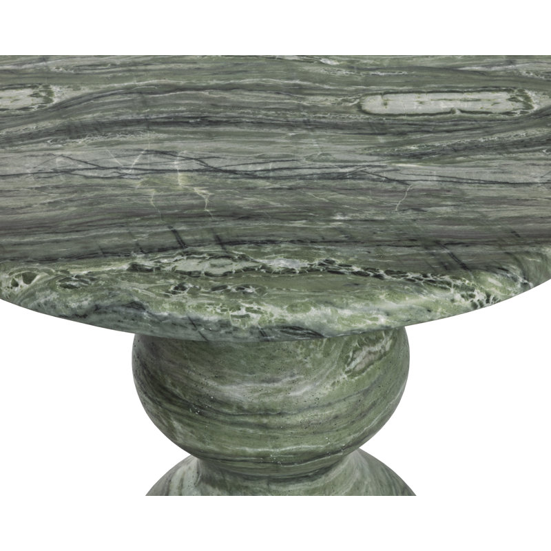 Raul Outdoor Round Bistro Table, Green