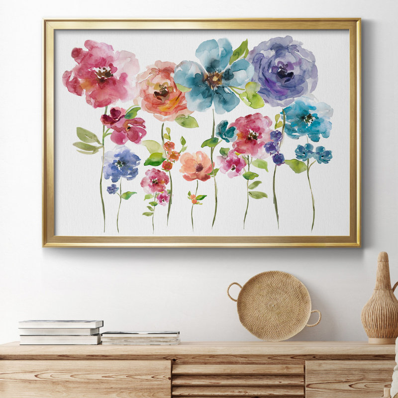 Belle Boutique Arrangement - peinture encadrée, Toile avec cadre or, H 30,5 po x l 42,5 po x P 1,5 po