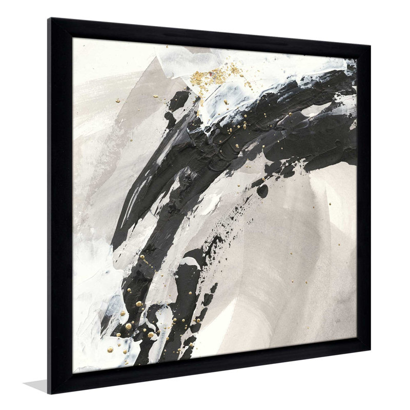 «Galaxy I», reproduction de peinture acrylique, H 21,5 po x l 21,5 po x P 0,75 po, Cadre noir
