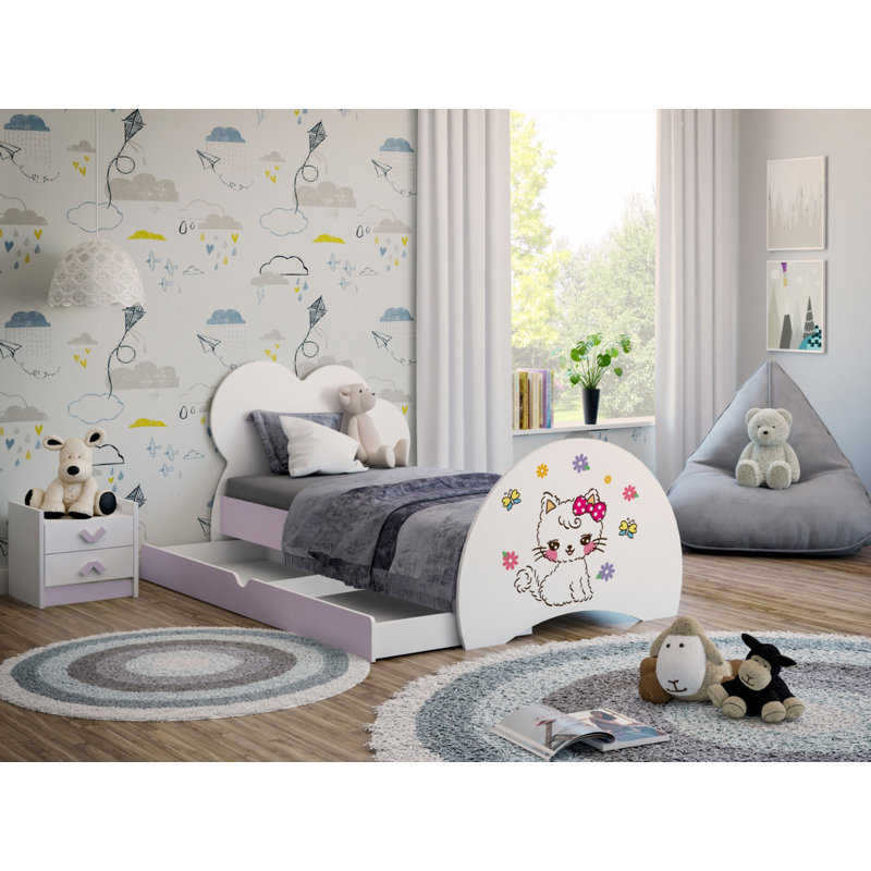 Tommy Kids EU Toddler - 80 X 160 Cm with Drawers, Purple