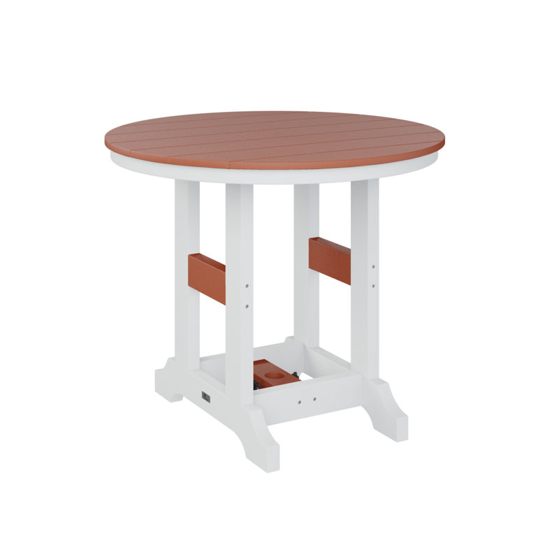 Table de bar berlinoise berlinoise classique Berlin, H 39,5 po x l 38 po x P 38 po, Orange mangue