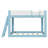 Low Bunk Bed with Reversible Ladder, Solid Wood Convertible Bunk Bed with Safety Guardrails for Low Ceilings-2143322947-2143322959