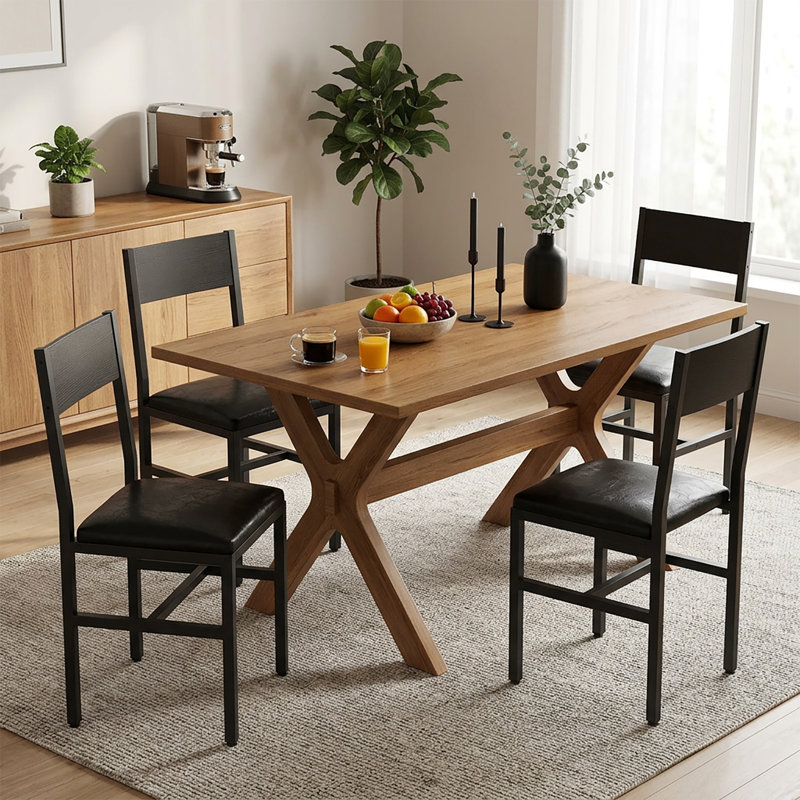Modern Upholstered Dining Chairs Side Chair with Ergonomic Backrest & Padded Seat