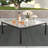 Layinsun Modern Square Glass Coffee Table