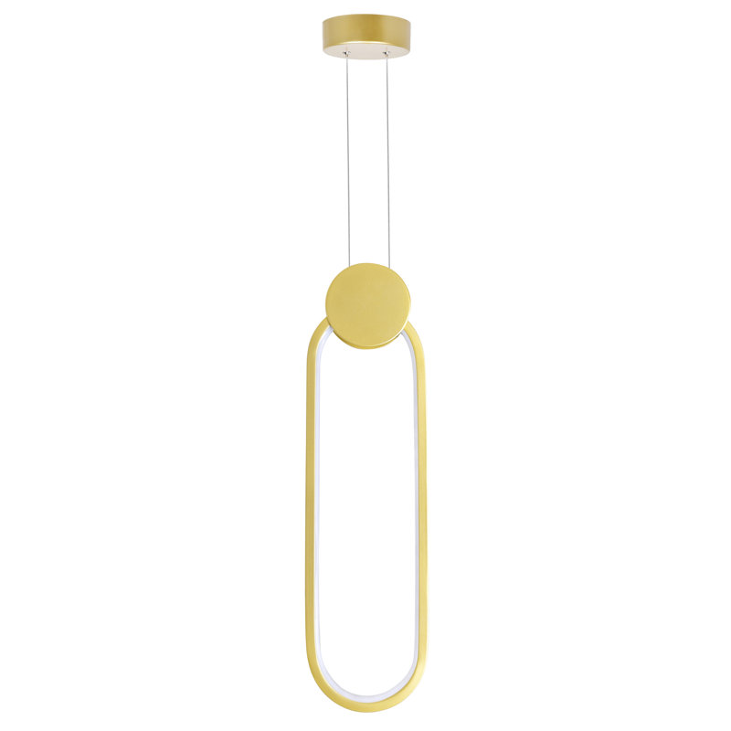 4-Inch Integrated LED Satin Gold Oval Mini Pendant – Ideal for Kitchen Islands, Bar Counters, and Reading Nooks, Satin Gold