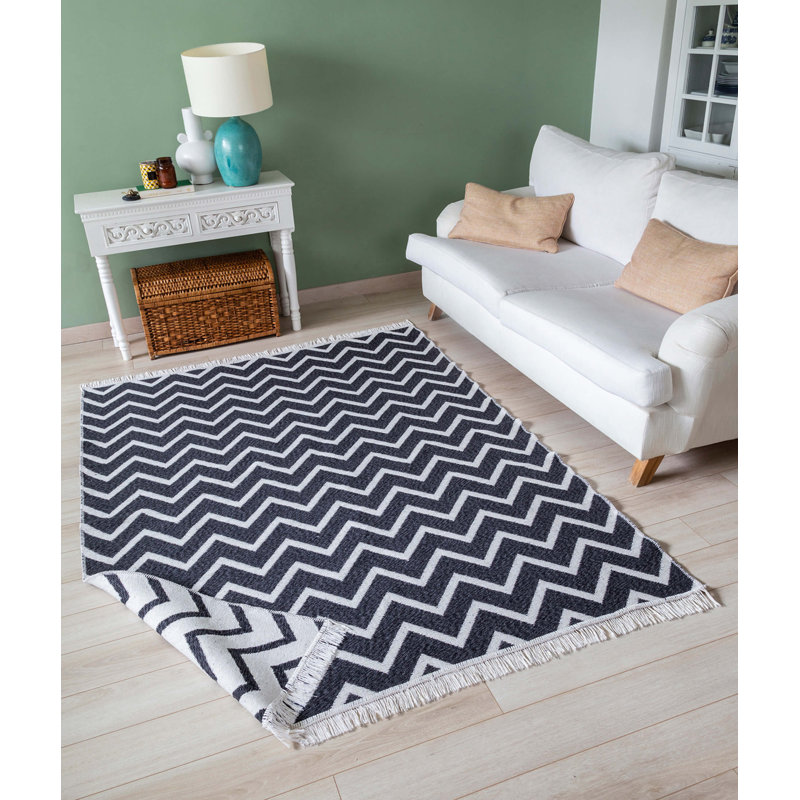 Pitzer Cotton Argyle Indoor Rug, Rectangle 5'3" x 7'7"