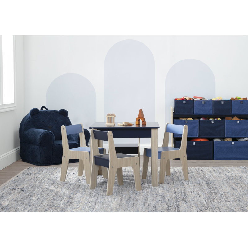 Ensemble de table et 4 chaises pour enfants GapKids by Delta, Marine / naturel