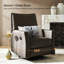 Fauteuil inclinable manuel berçant en cuir Jerseyville-1351637238